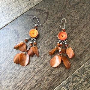 🌻3/$15 free shipping Orange petals earrings